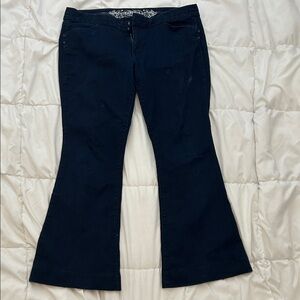 Express Dark Blue Flare Jeans